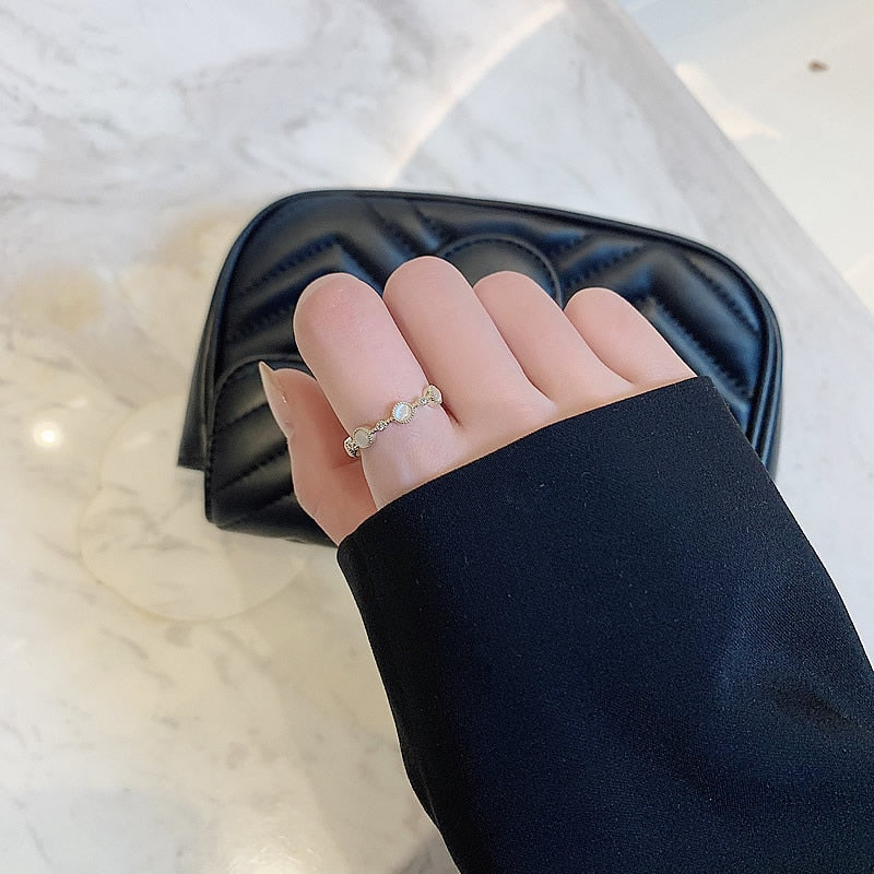 2020 South Korea New Fashion Open Ring Women Light Luxury Fashion Trend Simple Small Circle Index Finger Ring